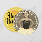 Uw Foto met Bundels van Witte Lichten Feestdagenkaart (Voorkant / Achterkant)