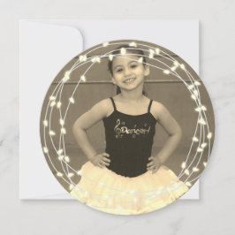 Uw Foto met Bundels van Witte Lichten Feestdagenkaart