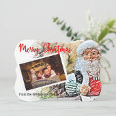 Uw foto met de Kerstman en de Fancy Lijst van Nice Feestdagenkaart (Staand voorkant)