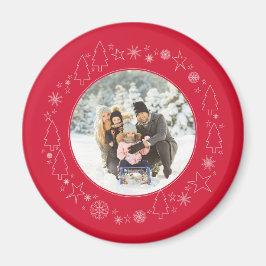 Uw foto met de originele kerstman met kerstmis magneet