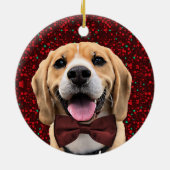 Uw foto met Digitale Accessoires Pet Bowtie Etc Keramisch Ornament (Achterkant)