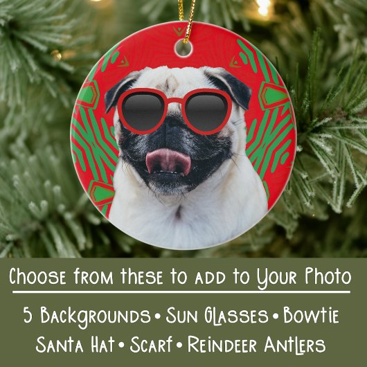 Uw foto met Digitale Accessoires Pet Bowtie Etc Keramisch Ornament