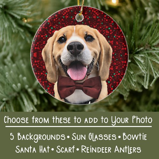 Uw foto met Digitale Accessoires Pet Bowtie Etc Keramisch Ornament