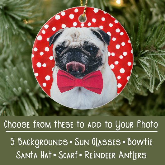 Uw foto met Digitale Accessoires Pet Bowtie Etc Keramisch Ornament