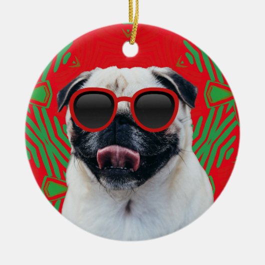 Uw foto met Digitale Accessoires Pet Bowtie Etc Keramisch Ornament (Voorkant)