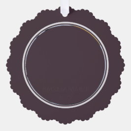 Uw foto met Dusty Plum Accent Kerstmis Ornament Kaart