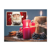 UW FOTO met kaarsen aangepaste kerst briefkaart