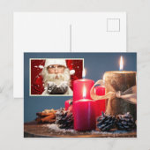UW FOTO met kaarsen aangepaste kerst briefkaart (Voorkant / Achterkant)