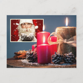 UW FOTO met kaarsen aangepaste kerst briefkaart