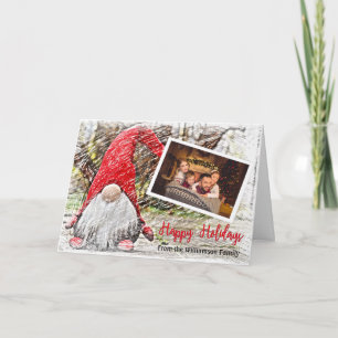 Uw foto met kerstgrint Prettige feestdagen Kaart