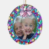 Uw foto met Lijst kerstversiering Keramisch Ornament (Links)