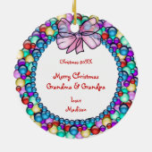 Uw foto met Lijst kerstversiering Keramisch Ornament (Achterkant)