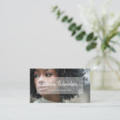 Uw Foto met Moderne handgeschreven Manusbekleding Visitekaartje (Staand voorkant)