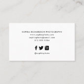 Uw Foto met Moderne handgeschreven Manusbekleding Visitekaartje (Achterkant)