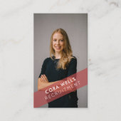 Uw foto met ondoorzichtige banner visitekaartje (Voorkant)