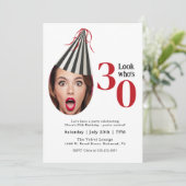 Uw foto met Party Pet Fun 30th Birthday Kaart (Staand voorkant)