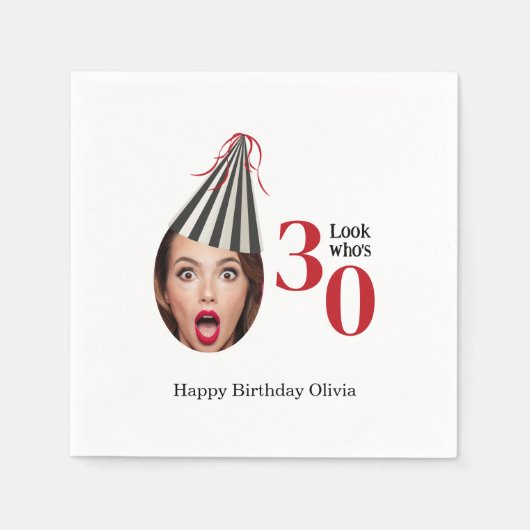 Uw foto met Party Pet Fun 30th Birthday Servet (Voorkant)