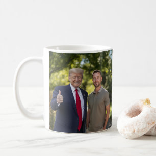 Uw foto met President Donald Trump 2024 Grappig Koffiemok