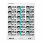 Uw foto  Mint Green Damask-adreslabel Etiket (Full Sheet)