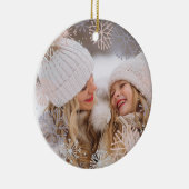 Uw foto Modern Pastel Snowflakes Keramisch Ornament (Rechts)