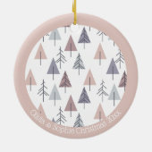 Uw foto Modern Pastel Snowflakes Keramisch Ornament (Achterkant)