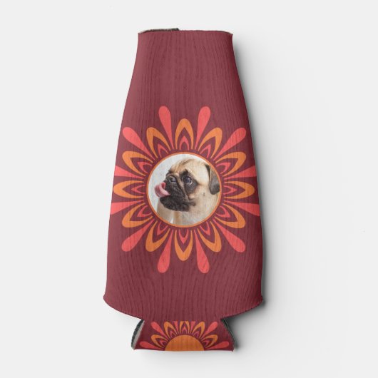 UW FOTO & MONOGRAM Gestileerde Zonfles koeler (Voorkant)