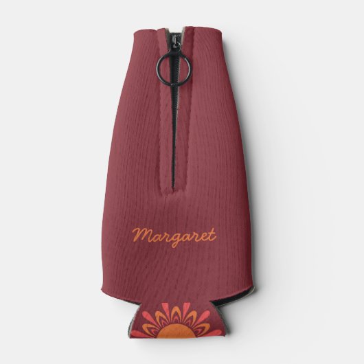 UW FOTO & MONOGRAM Gestileerde Zonfles koeler (Achterkant)