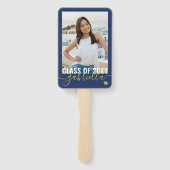 Uw foto Monogram Naam Afstuderen Klasse van 2025 Handwaaier (Achterkant)