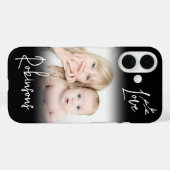 Uw foto & Monogram Stijlvolle Elegante Script lief Case-Mate iPhone Case (Achterkant (horizontaal))