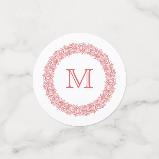 UW Foto, monogram & tekst tafel confetti (Kleine voorkant)