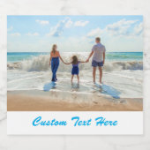 Uw foto Mousserende Wijnetiket met Aangepaste Teks Sparkling Wijnetiket (Enkel label)