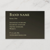 Uw foto muziek band groep sepia Visitekaartje (Achterkant)