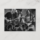 Uw foto muziek band groep zwart Visitekaartje (Voorkant)