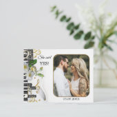 Uw foto Muziek dacht sparen het Briefkaart van de  (Staand voorkant)