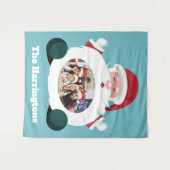 UW Foto & Naam aangepaste Santa wandtapijt Wandkleed (Voorkant (horizontaal))