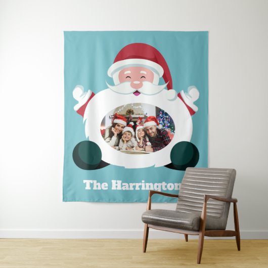 UW Foto & Naam aangepaste Santa wandtapijt Wandkleed (In situ)
