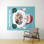 UW Foto & Naam aangepaste Santa wandtapijt Wandkleed (In Situ (horizontaal))
