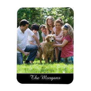 Uw Foto & Naam, of Bericht, in Wit Manuscript Magneet