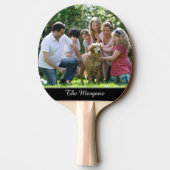 Uw Foto & Naam, of Bericht, in Wit Manuscript Tafeltennisbatje (Achterkant)