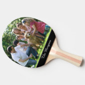 Uw Foto & Naam, of Bericht, in Wit Manuscript Tafeltennisbatje (Zijkant)