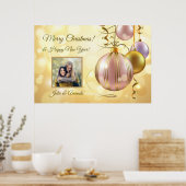 UW foto & naam (s) Christmas Balls poster (Keuken)