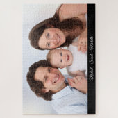 Uw foto Naam Sjabloon Grote puzzel Legpuzzel (Verticaal)