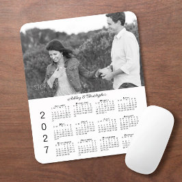 Uw foto namen gepersonaliseerde 2027 kalender muismat