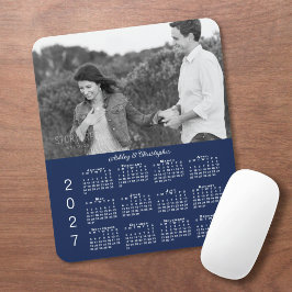 Uw foto namen Navy Blue 2027 Agenda Muismat