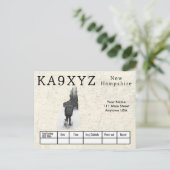 Uw foto New Hampshire Shaped Cutout Custom QSL Briefkaart (Staand voorkant)