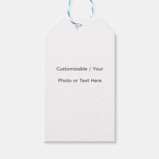 Uw foto of tekst hier (aanpasbaar ontwerp) cadeaulabel (Voorkant)
