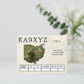 Uw foto Ohio-vormig Cutout aangepast QSL-Briefkaar Briefkaart (Staand voorkant)