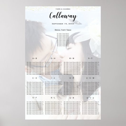 Uw foto onder het sterrenbeeld poster (Voorkant)