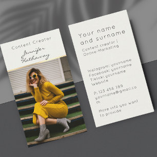 Uw foto Online-Marketing contentmaker Visitekaartje