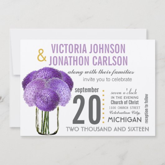 Uw foto op Back Hydrangea in een Mason Jar Kaart (Voorkant)